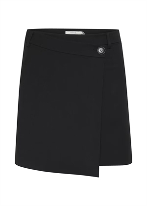 Paula mw wrap skirt Sort Gestuz 